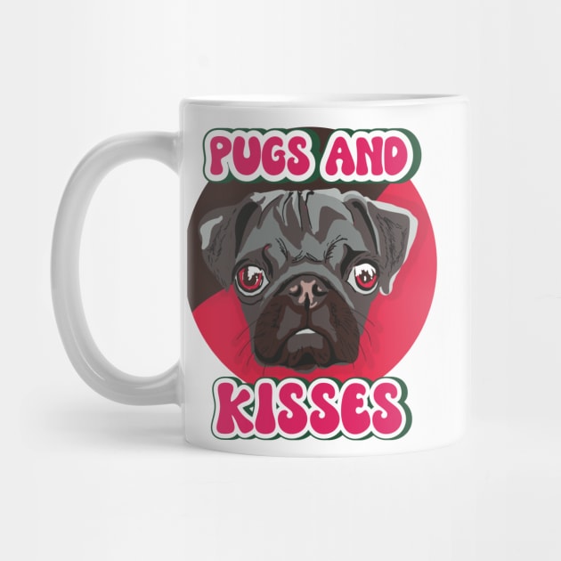 Pugs and kisses by HomeCoquette